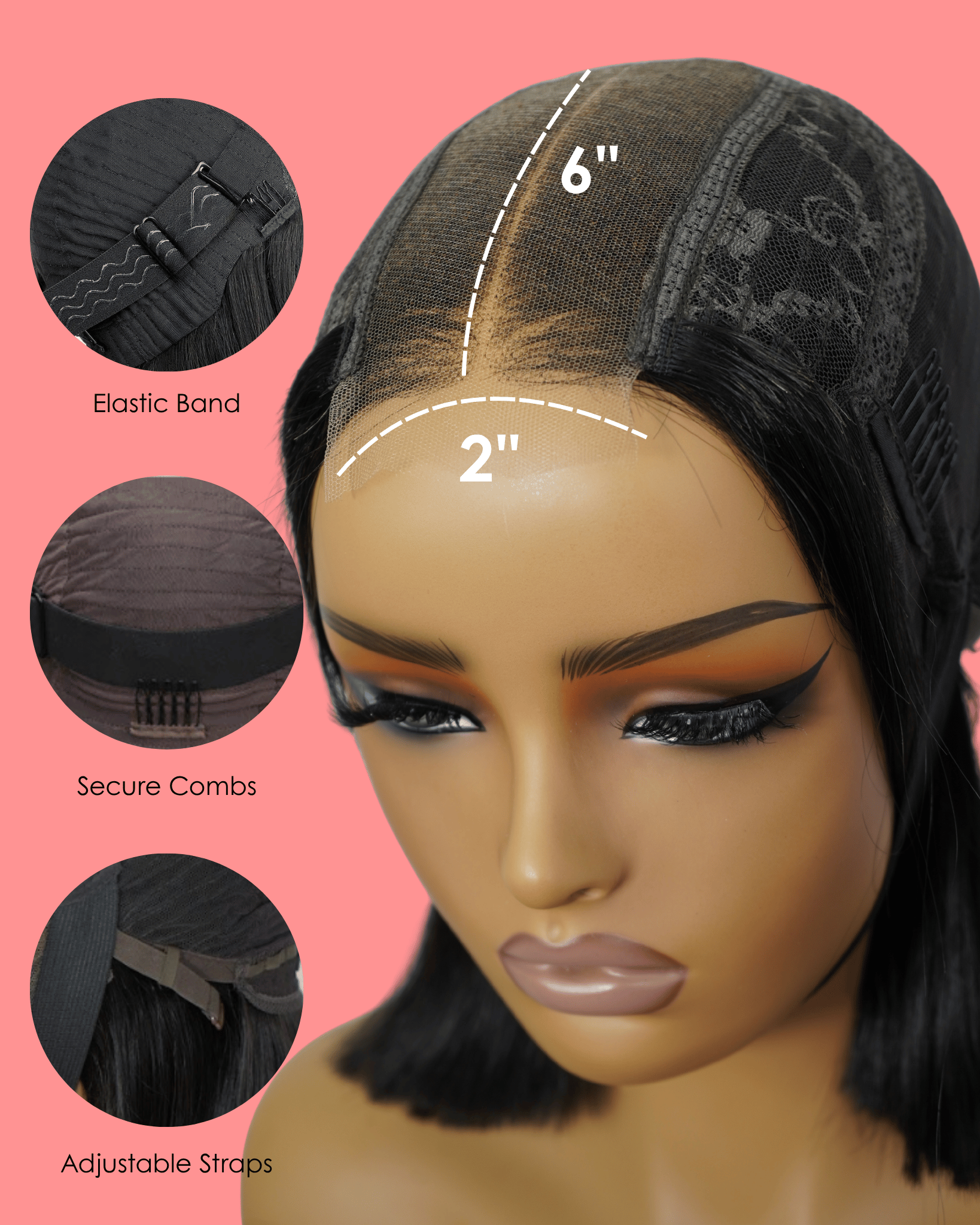 HD Peruvian 2x6 Lace Wig Swifty Bob Col 230 10 Inch