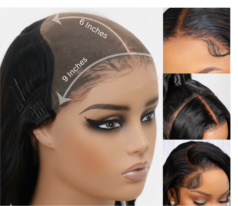 Peruvian 9x6 PreCut Pre Bleached Curly Lace Wig