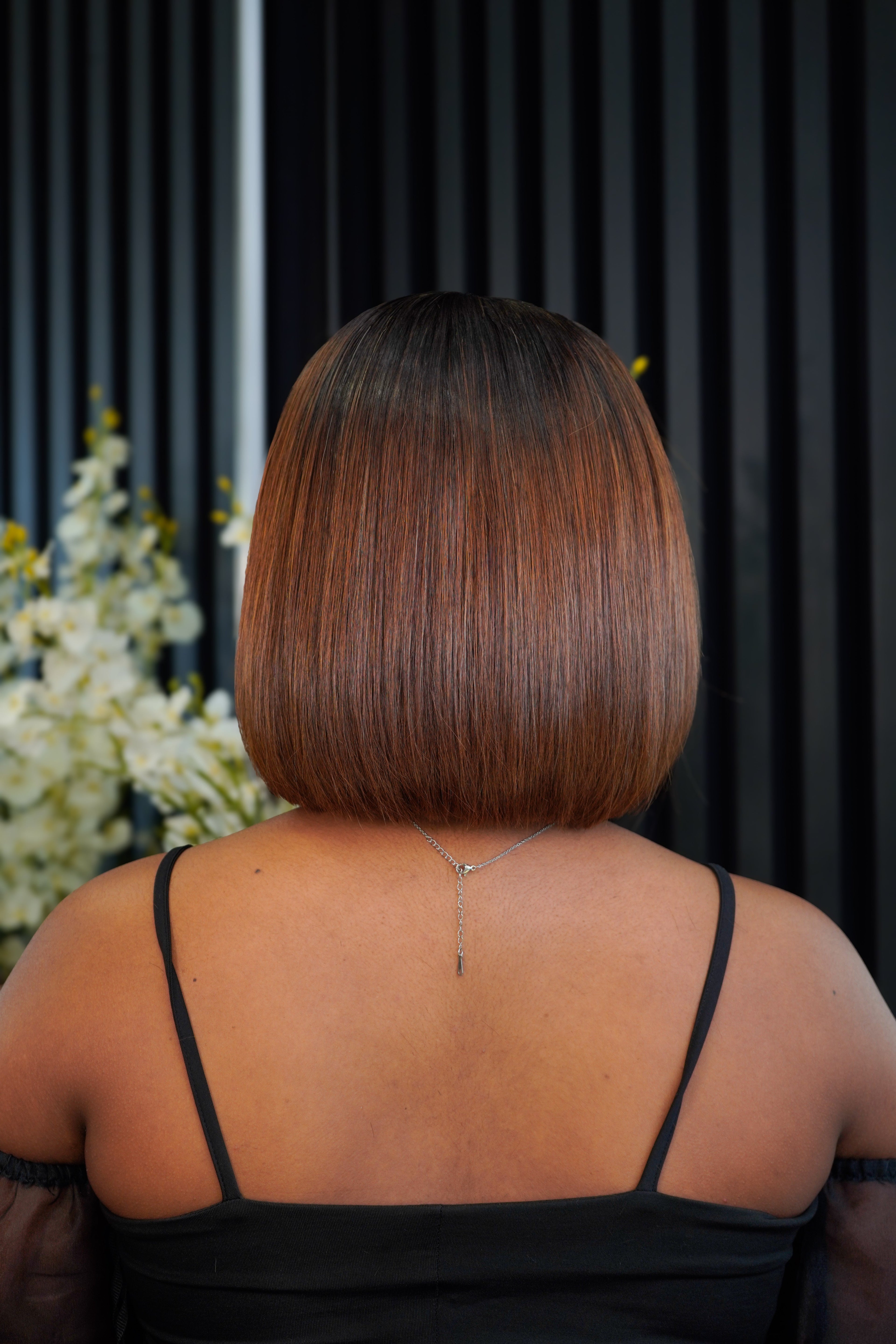 Super Double Drawn Vietnamese 5x5 Lace Wig Straight Col Ombre Brown 10 Inch