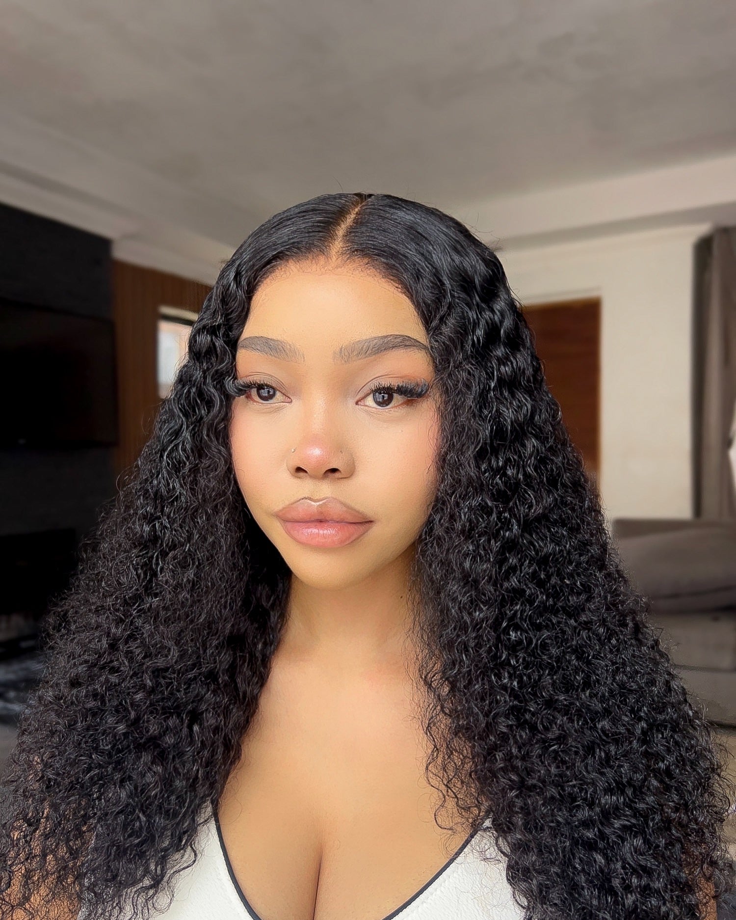 Peruvian 9x6 PreCut Pre Bleached Curly Lace Wig