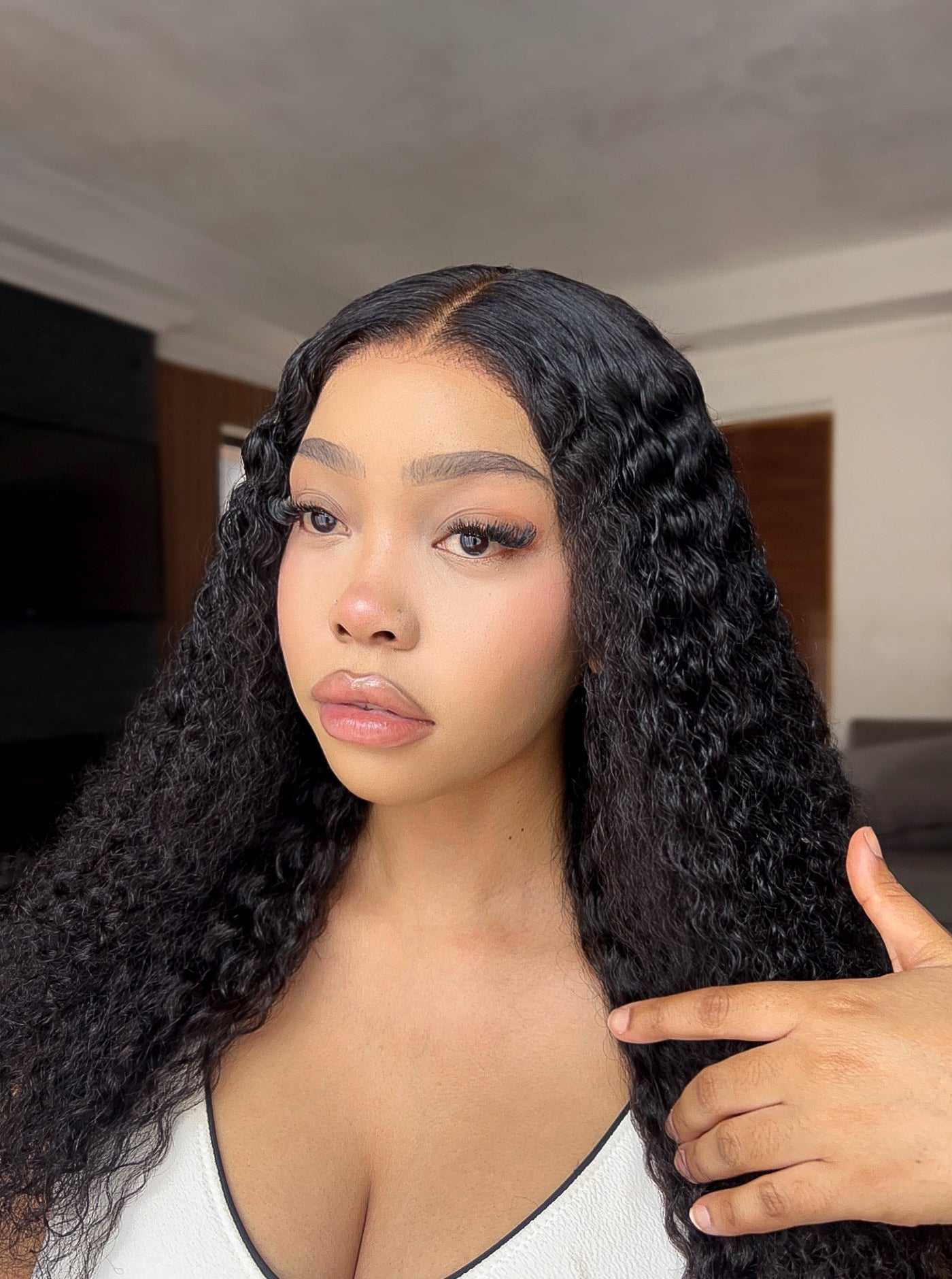 Peruvian 9x6 PreCut Pre Bleached Curly Lace Wig