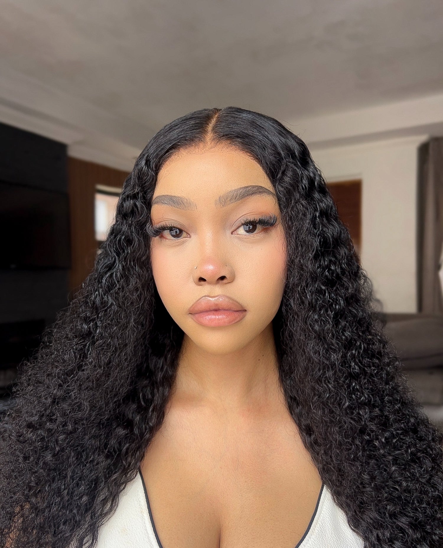 Peruvian 9x6 PreCut Pre Bleached Curly Lace Wig