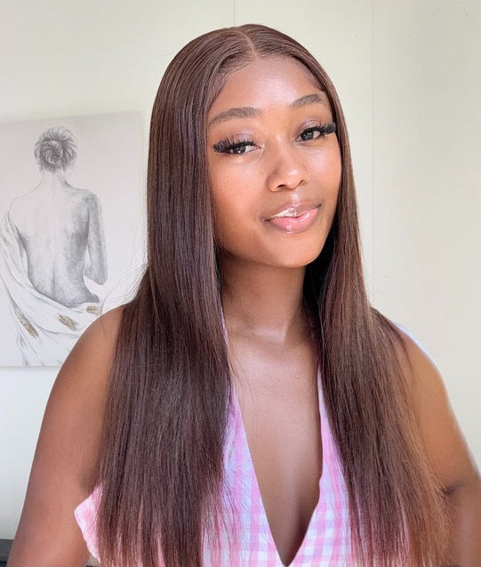 Brazilian Lace Front Wig Straight Col 4 20 Inch